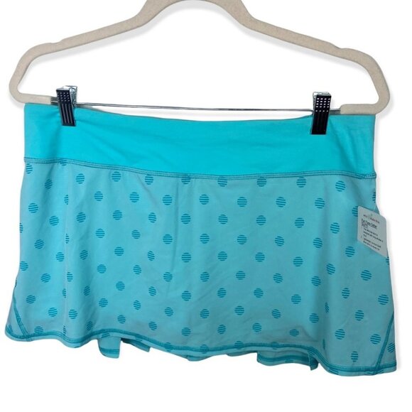 NWT Lululemon Pace Setter Skirt‎ Stripe Dot Printed Angel Blue Tennis Skort 10 - Picture 9 of 15